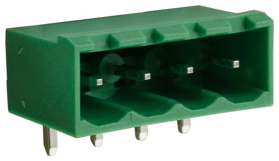 5mm Horizontal Pluggable Terminal Block Header, 4-Pole, 15A