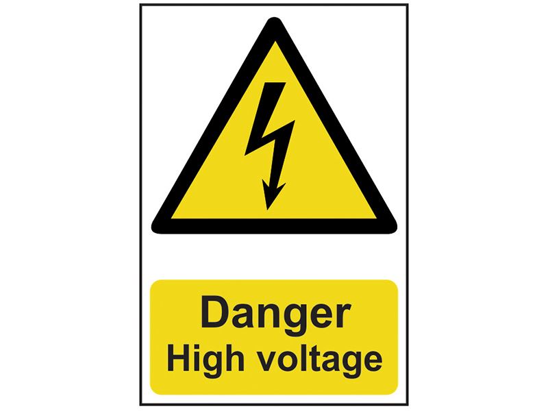Danger High Voltage - PVC Sign 200 x 300mm