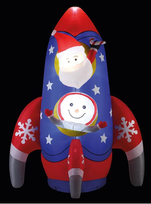 Premier - 3m Inflatable Rocket Ship with Santa