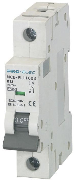 32A Single Pole Type D MCB 10kA