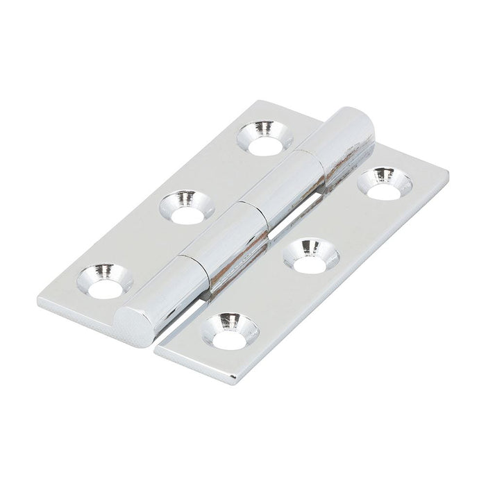 Solid Drawn Hinge - Solid Brass - Polished Chrome