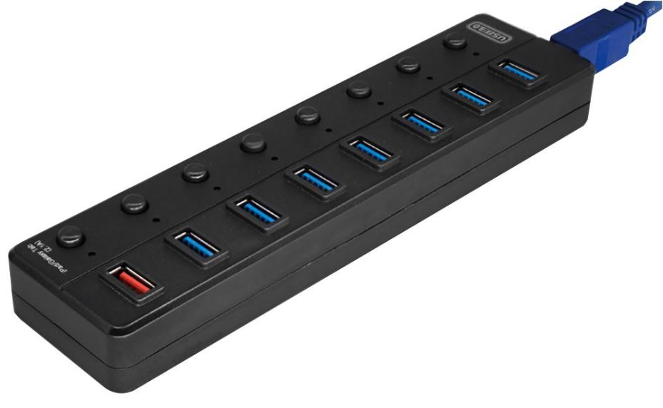 7+1 Port USB 3.0 Hub & Tablet Charger