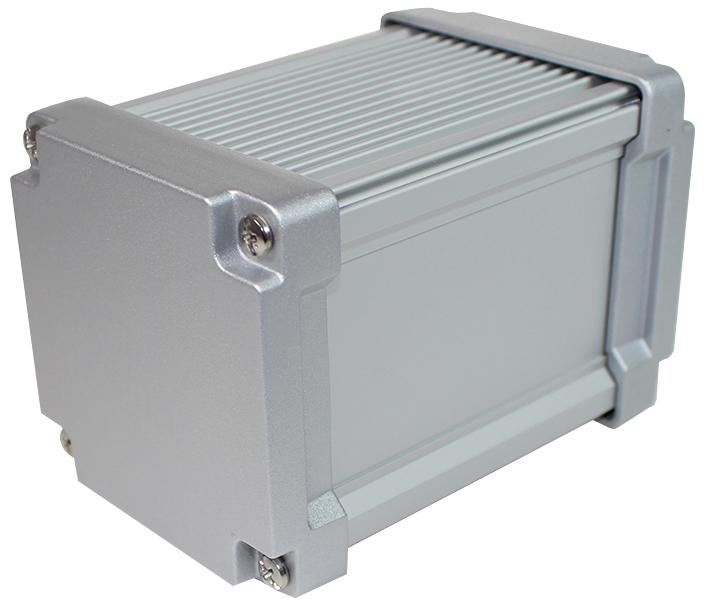 IP67 88 Series Silver Aluminium Heatsink Enclosure with EMI Shielding - 125x86.3x86.3mm