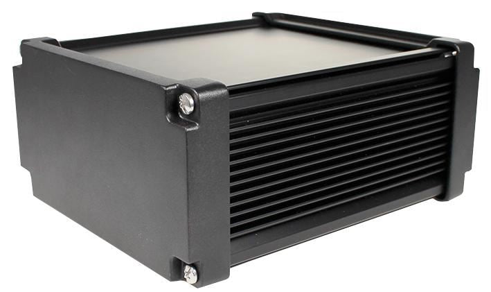 IP67 88 Series Black Aluminium Heatsink Enclosure with EMI Shielding - 175x156.3x81.3mm