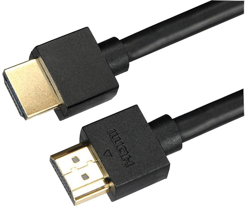 HDMI Thin High Speed 4K HDMI Lead Male to Male, Slim Cable, 4m Black