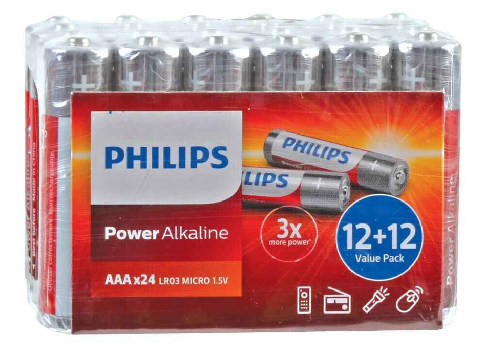 Power Alkaline AAA Batteries 24 Pack