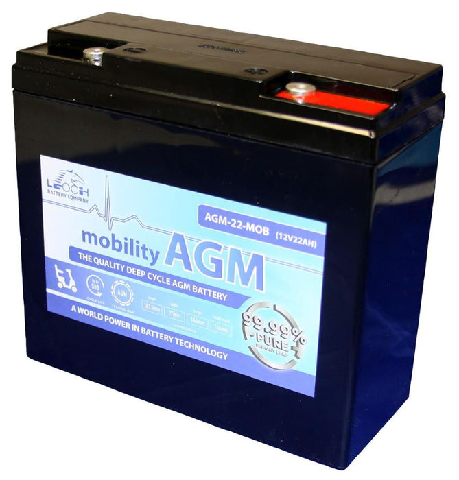 AGM Mobility 12V 22Ah Maintenance Free SLA Battery