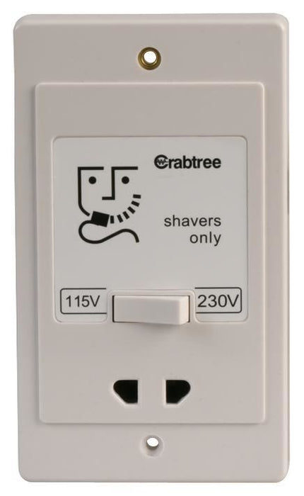 CRABTREE - Dual Voltage 230V/115V Shaver Socket