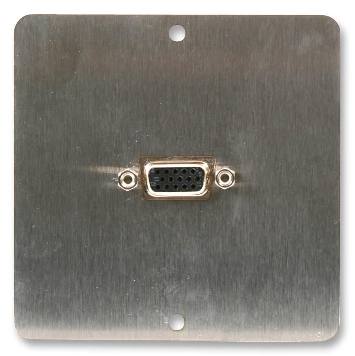 1-Gang 15-pin VGA Wallplate - Brushed Steel