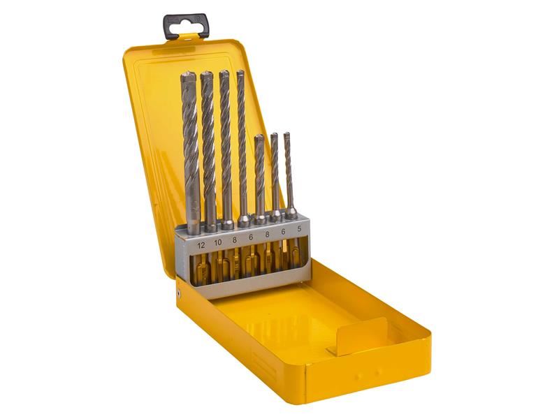 Dewalt - ELITE SDS+ Full Head Carbide 4 Cutter Drill Bit Set, 7 Piece