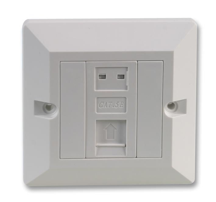 1-Port Cat5e RJ45 Socket Faceplate