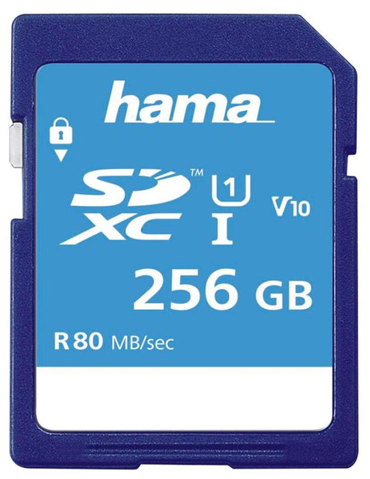 256GB Class 10 SDXC UHS-1 Memory Card 80MB/s