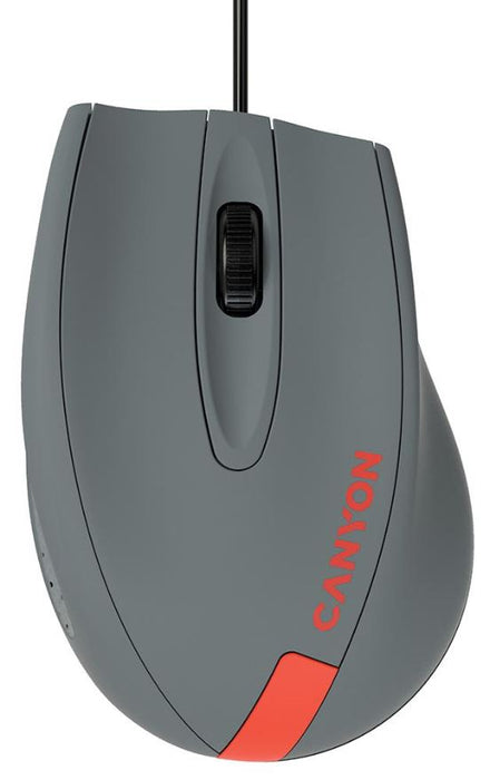 M-11 USB Optical Mouse, Graphite / Red