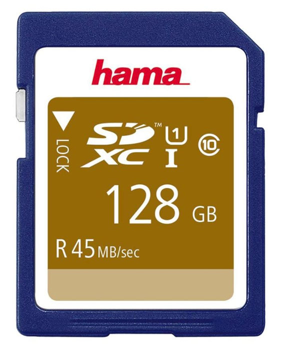 128GB Class 10 UHS-1 SDXC Memory Card, 45 MB/s