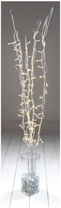 1.2m Silver Twig with 80 Warm White LEDs