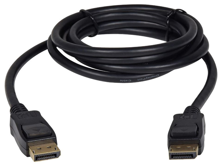 4K DisplayPort 1.2a Male to Male Lead, 1.8m Black