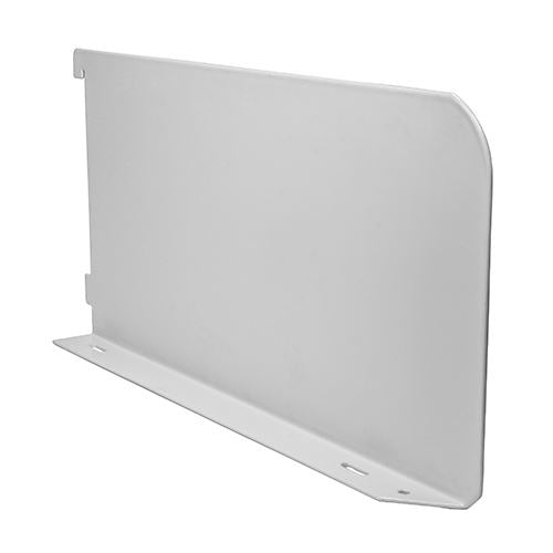 Twin Slot Shelf End White