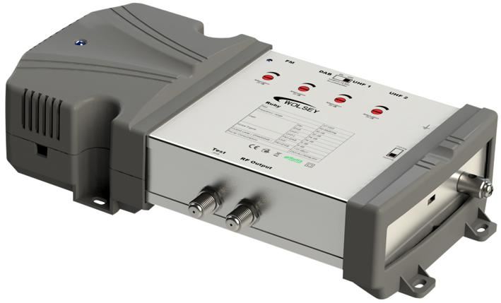 Ruby 4 In/1 Out Wideband Launch Amplifier 14-34dB Variable Gain 4G LTE Ready