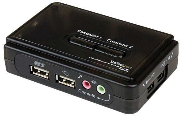 2-Port USB KVM Switch Kit with Audio & Cables