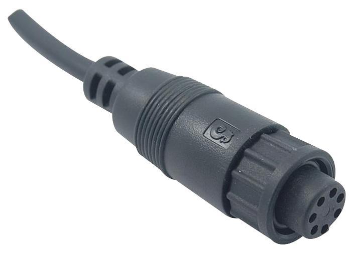 Cable Assy, 3 Way Circular Plug to Free End, 16A, 1m