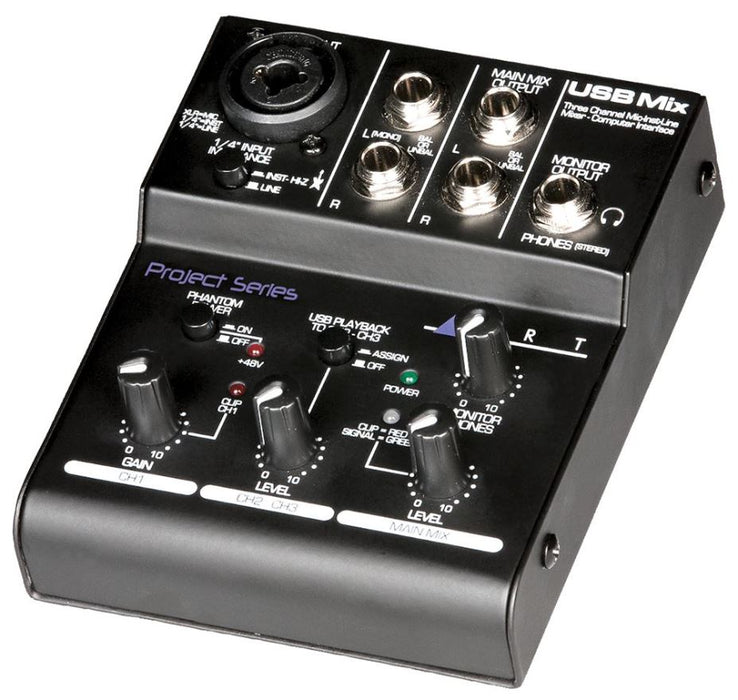 3 Channel Mixer with USB Interface