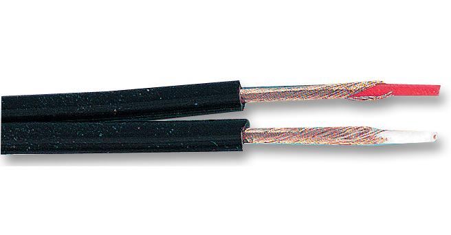 Twin OFC Individually Lap Screened Audio Cable Black 20 x 0.12mm 100m Reel