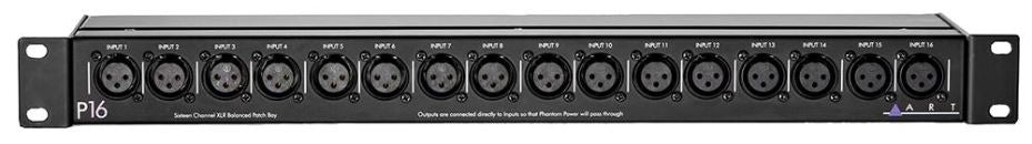 16 Channel XLR Balanced Patch Bay 1U