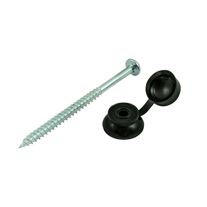 Corrugated Sheet Fixings - Black (Size 10 x 3 - 50 Pieces)