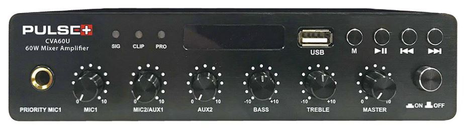 PLUS - Compact Mixer Amplifier with USB/BT, 60W, 100V