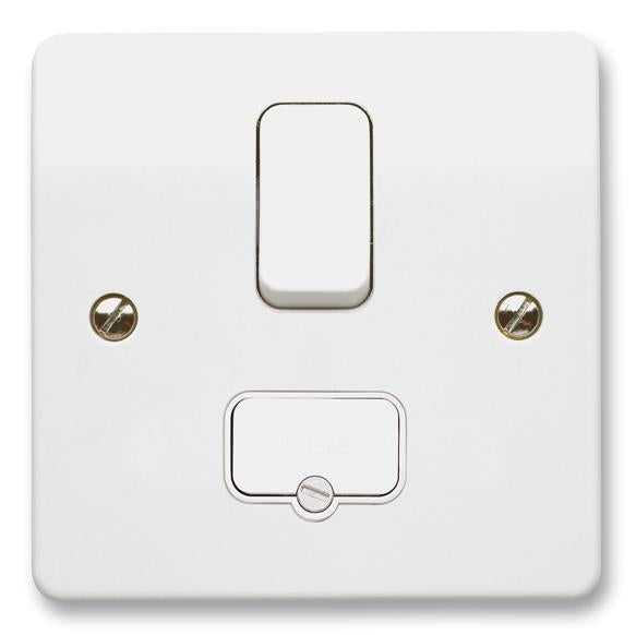 13A 1 Gang Switched Fused Spur, Flush Mount