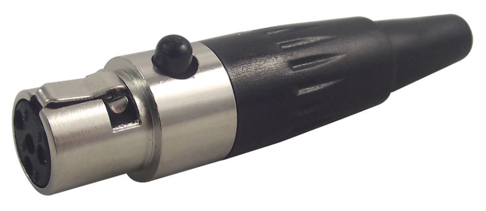 Mini-XLR Socket, 4 Pole