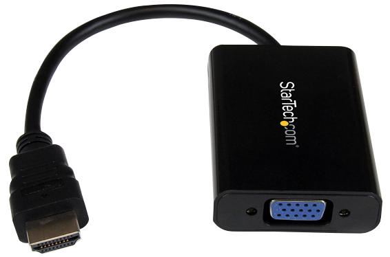 HDMI to VGA Video Adaptor Converter with Audio for Desktops, Laptops & Ultrabooks