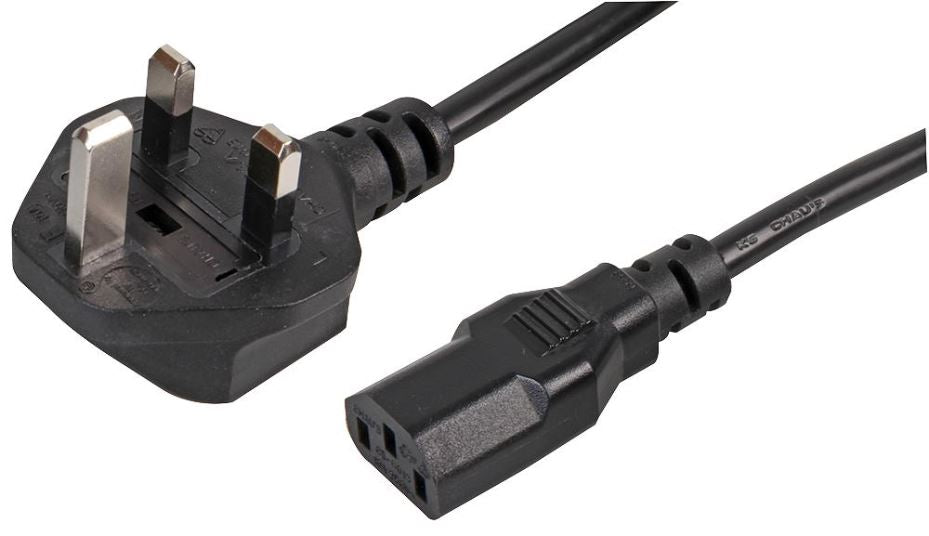 13A UK Plug to IEC C13 Socket Mains Lead