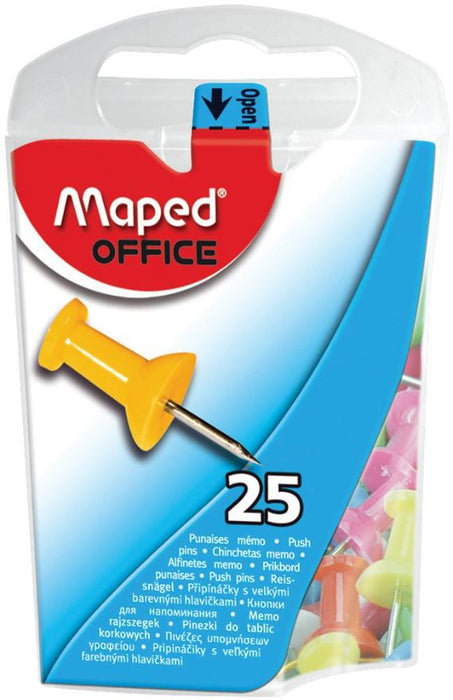 10mm Coloured Push Pins - Pack of 25