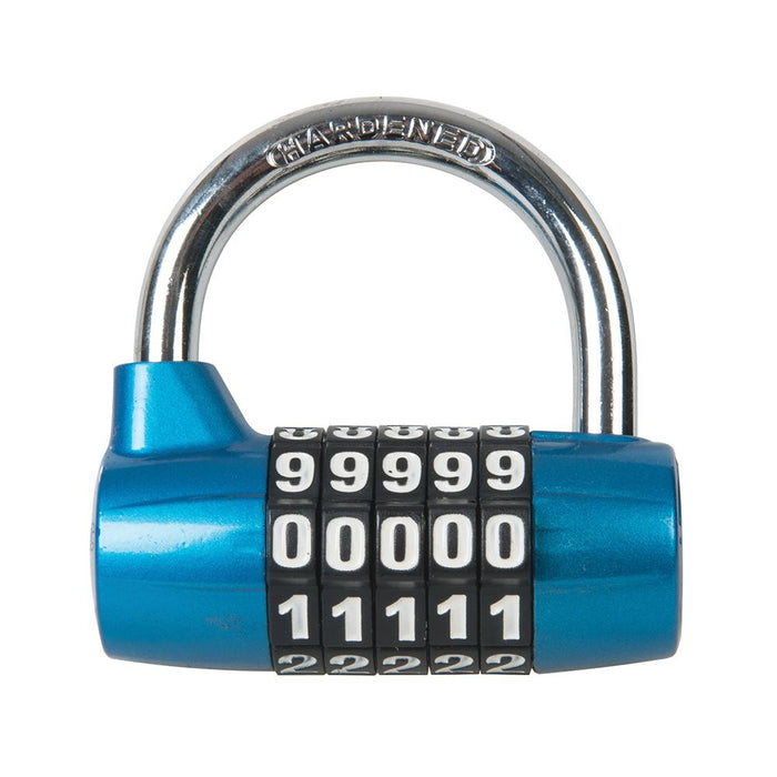 Zinc Alloy 5-Digit Combination Padlock - 7mm