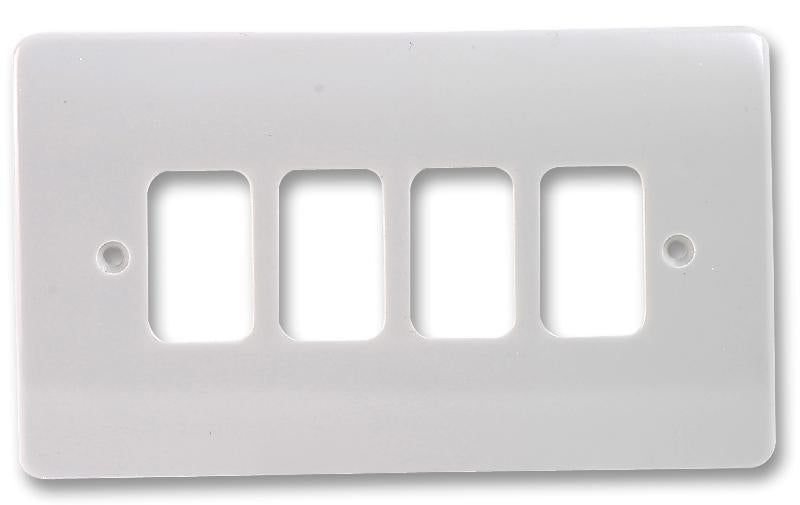 Grid Plus 2 Gang 4 Module Front Plate