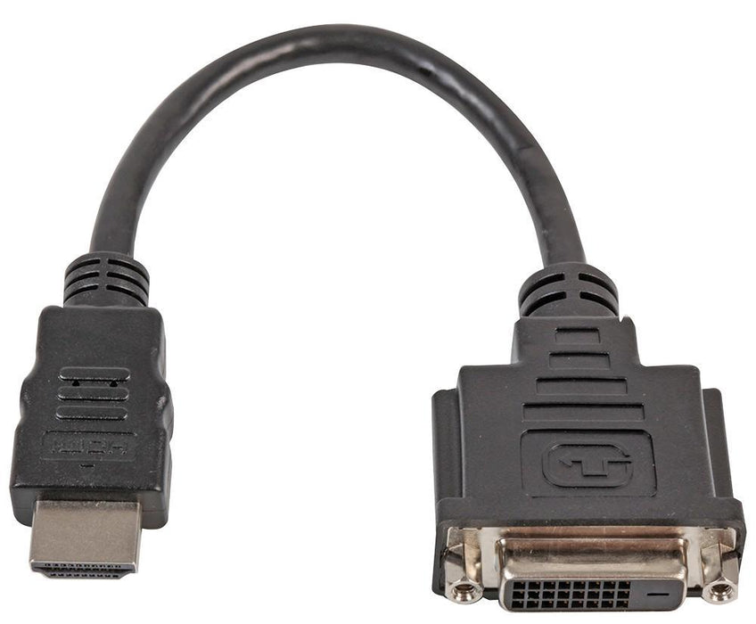 HDMI Male to DVI-D Female Lead, 0.2m Black