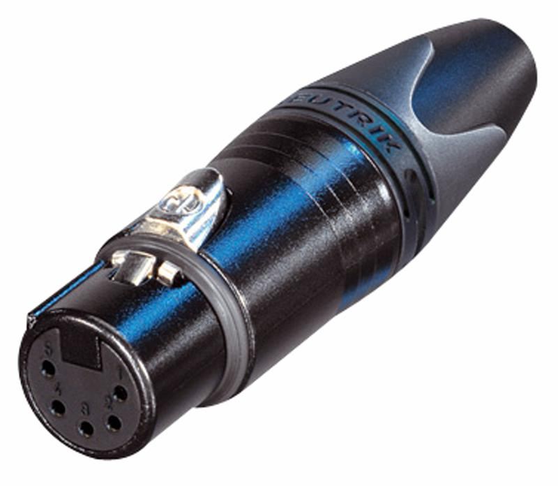 XLR Socket, 5 Pole, Black