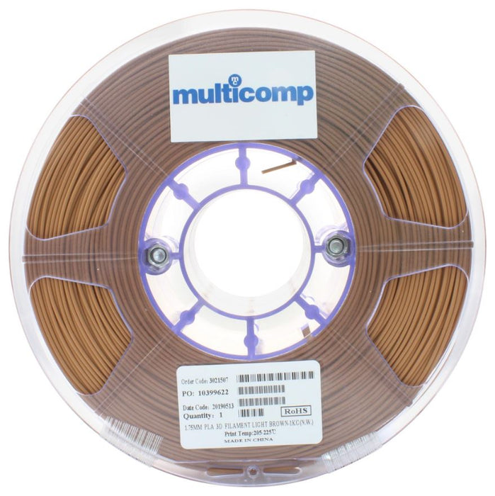 1.75mm PLA Filament for 3D Printer, Light Brown, 1kg