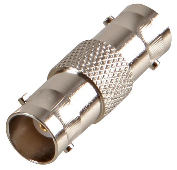 BNC Socket To BNC Socket Adaptor, 75 ohm, Nickel Plated Brass Body