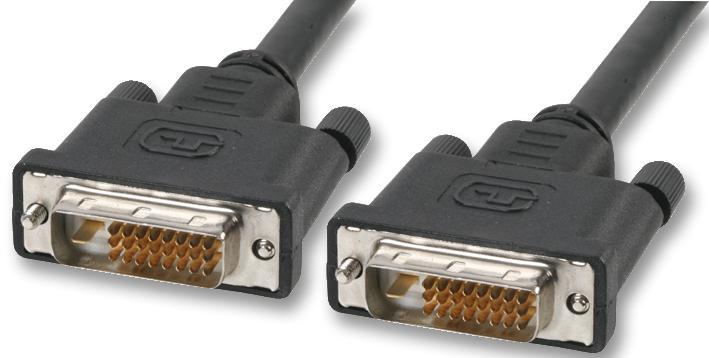 DVI-D Dual Link Male to Male Lead, 5m Black