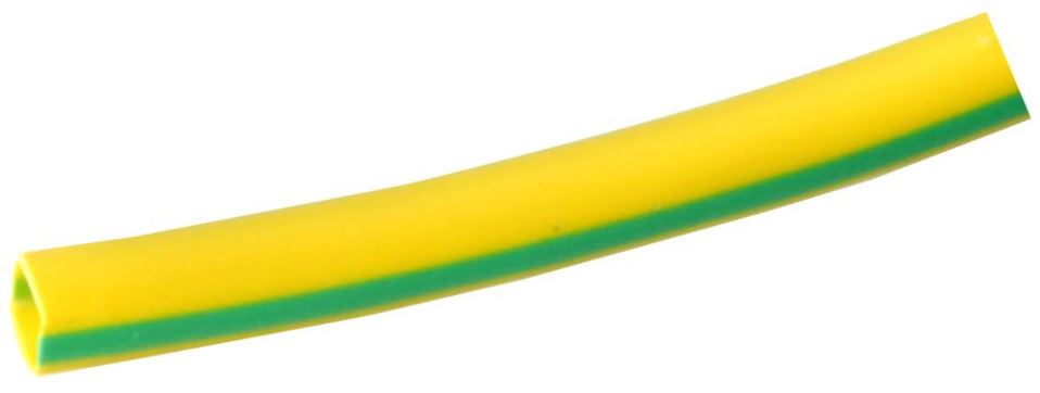 PVC Earth Cable Sleeving, Green/Yellow, 2mm Diameter, 100m