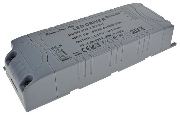 30W Constant Voltage LED Driver Mains Dimmable 12Vdc 2A