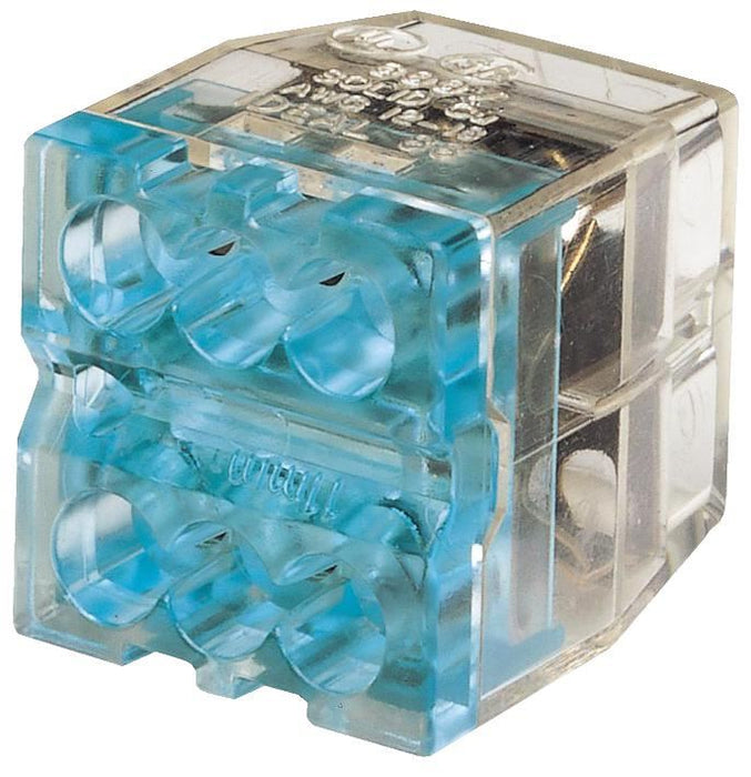 In-Sure™ Push-in, 6-Port (Stacked) Wire Connectors, Blue