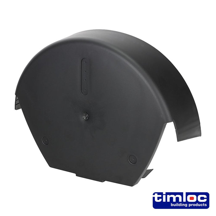 Universal 1/2 Round Cap Black (Size 280 x 145 - 1 Each)