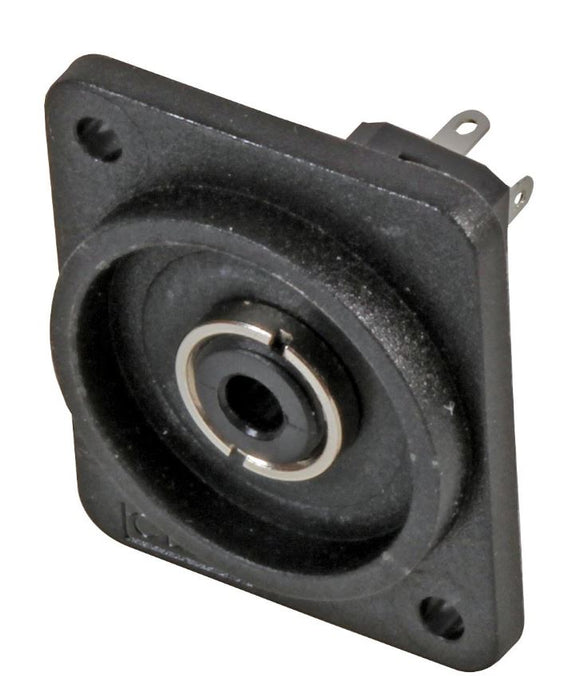 3.5mm Vertical Stereo Jack Socket, Recess Plate, Panel Mount, CSK Holes