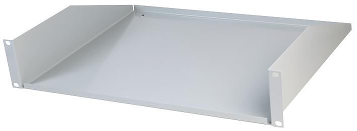 19" Rack Shelf, Grey - 2U