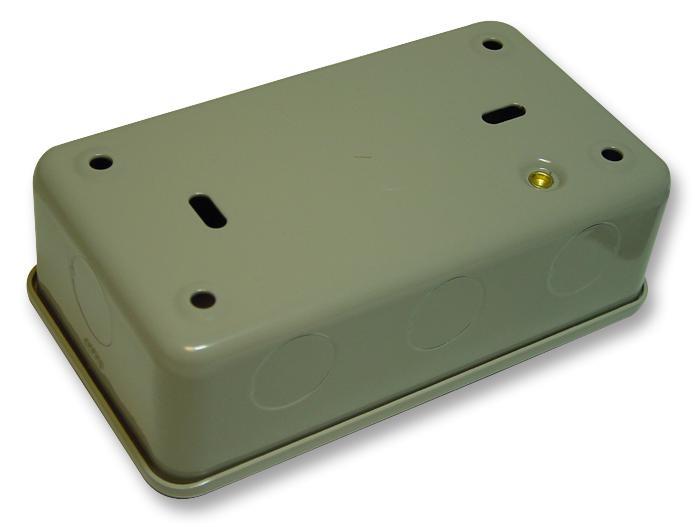 2-Gang Blanking Plate with Back Box, Metal-Clad