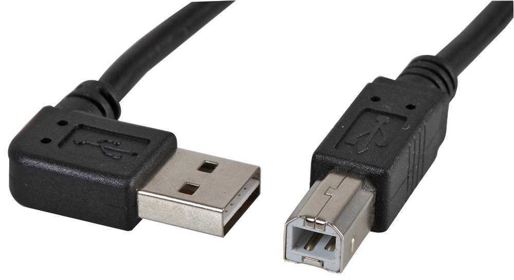 Reversible 90° USB 2.0 Lead 2m