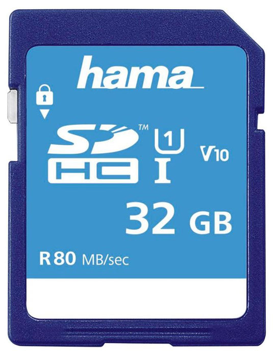 32GB Class 10 SDHC UHS-1 Memory Card 80MB/s